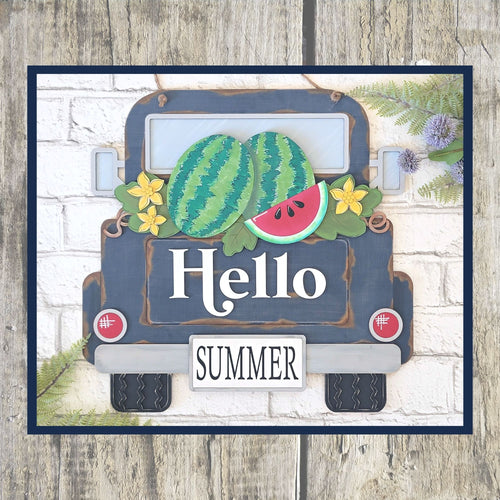 Watermelon Truck DIY Door Hanger