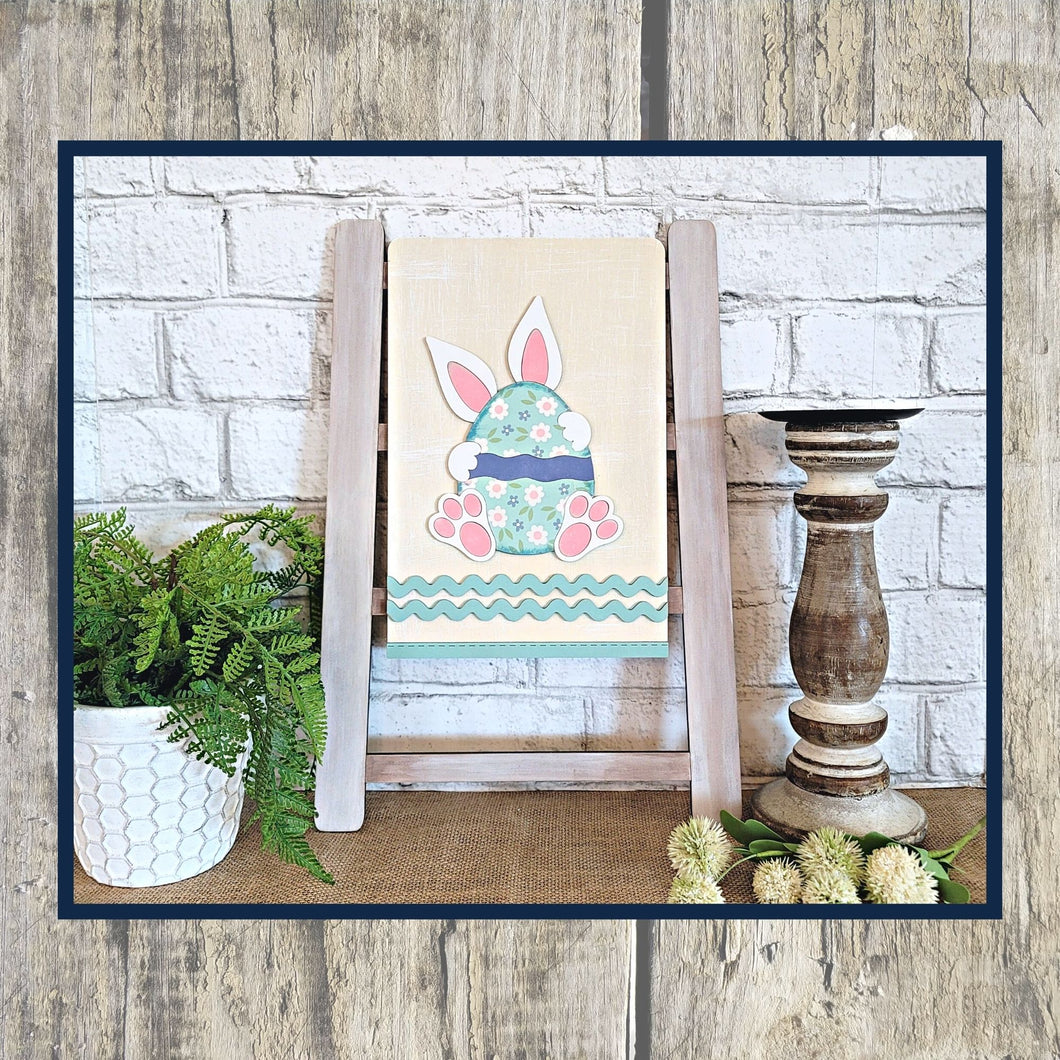 Interchangeable Wooden Tea Towel Ladder - Bunny