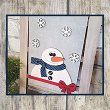 Load image into Gallery viewer, Interchangeable Wooden Tea Towel Ladder - Snowman