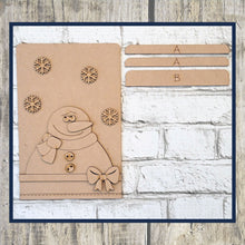 Load image into Gallery viewer, Interchangeable Wooden Tea Towel Ladder - Snowman