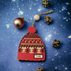 Personalized Beanie Ornament