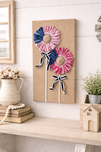 Load image into Gallery viewer, Patriotic Burlap Flower Wall Decor