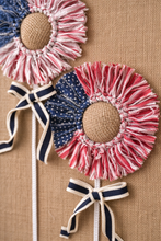 Load image into Gallery viewer, Patriotic Burlap Flower Wall Decor