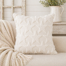Load image into Gallery viewer, Embroidered Star Pillow