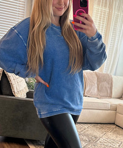 Luxe Corded Crew Sweatshirt