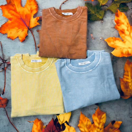 Luxe Corded Crew Sweatshirt