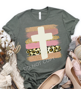 Cross with brushstrokes