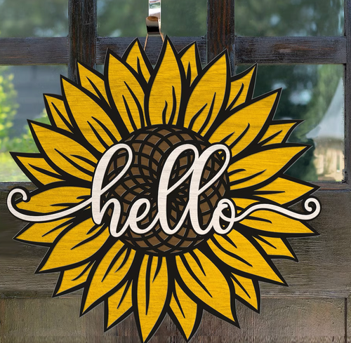 Hello (Sunflower) Door Hanger DIY Kit