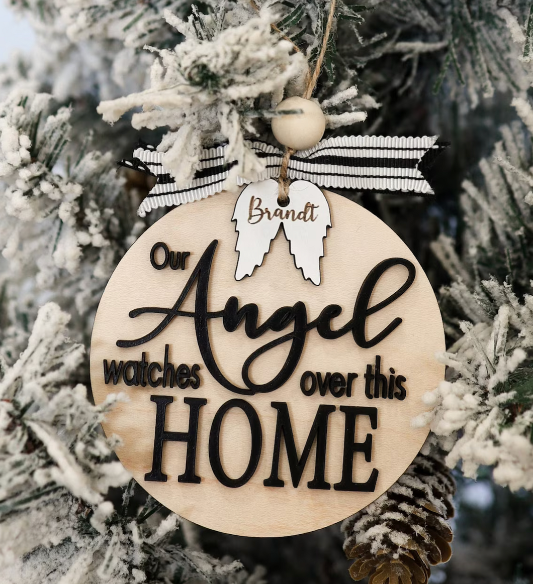Our Angel Watches Over This Home Ornament