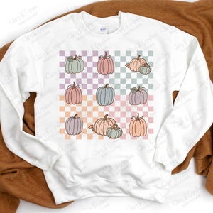 Checkered Pastel Pumpkins