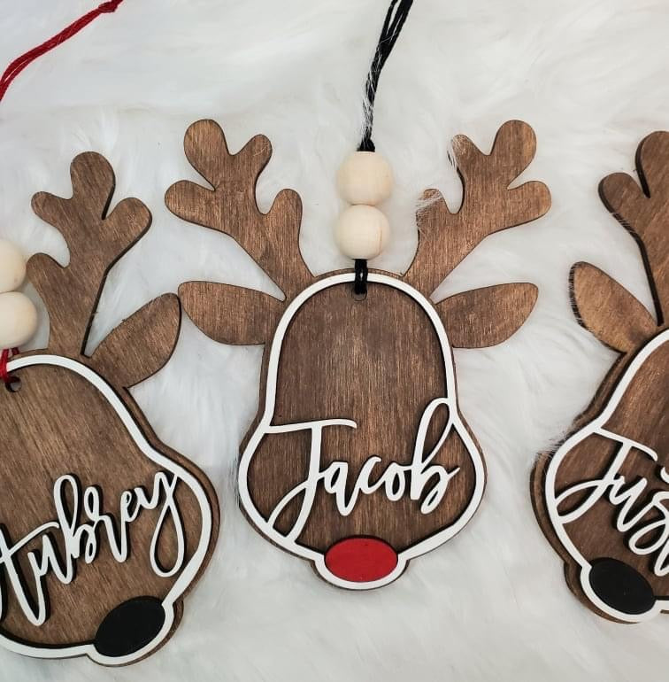 Reindeer Name Ornament