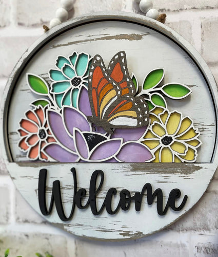 Spring Flowers Door Hanger DIY