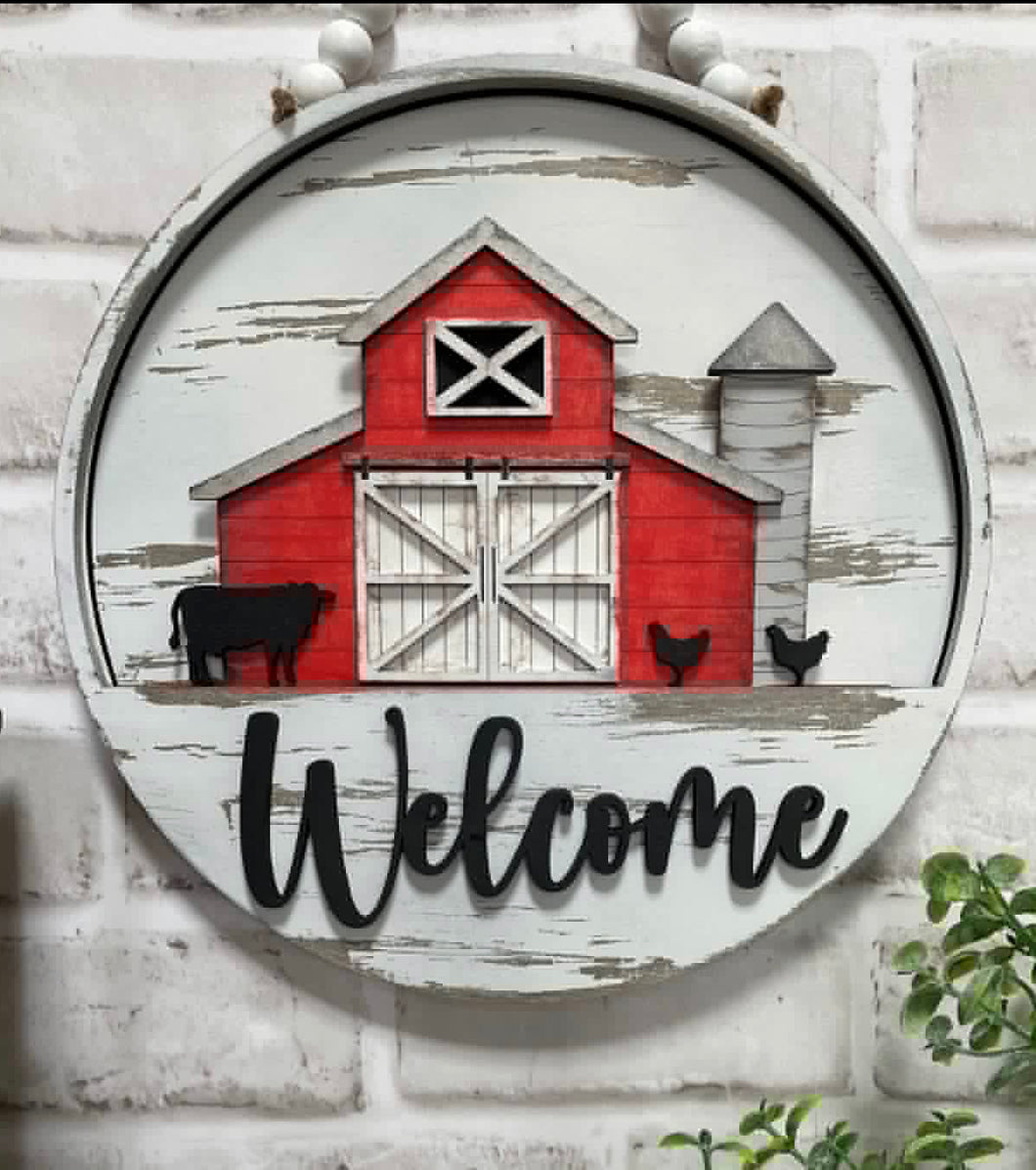 Red Barn Door Hanger DIY