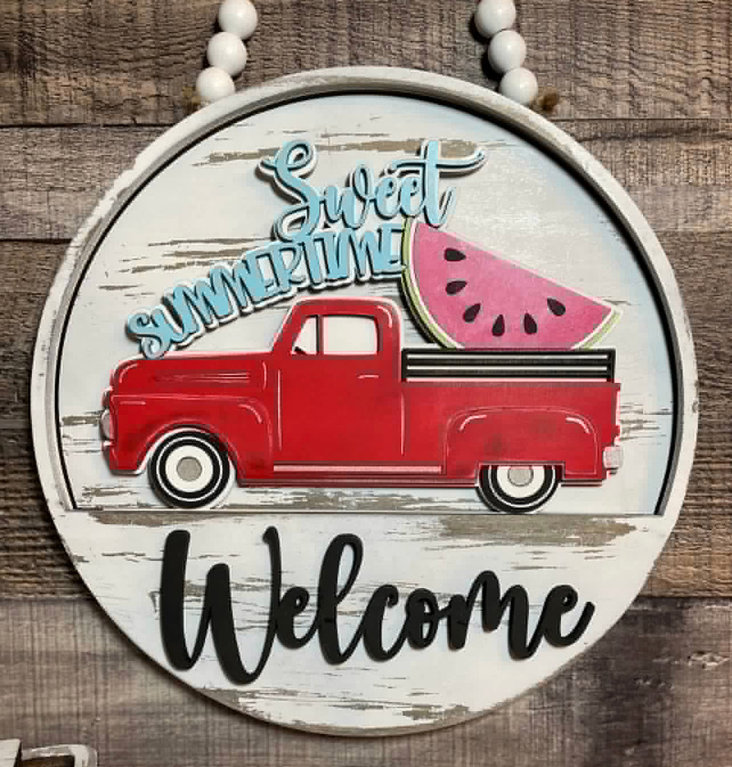 Sweet Summertime Door Hanger DIY