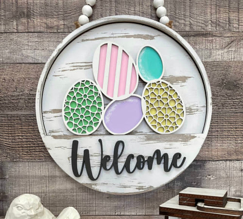 Easter Eggs Door Hanger DIY