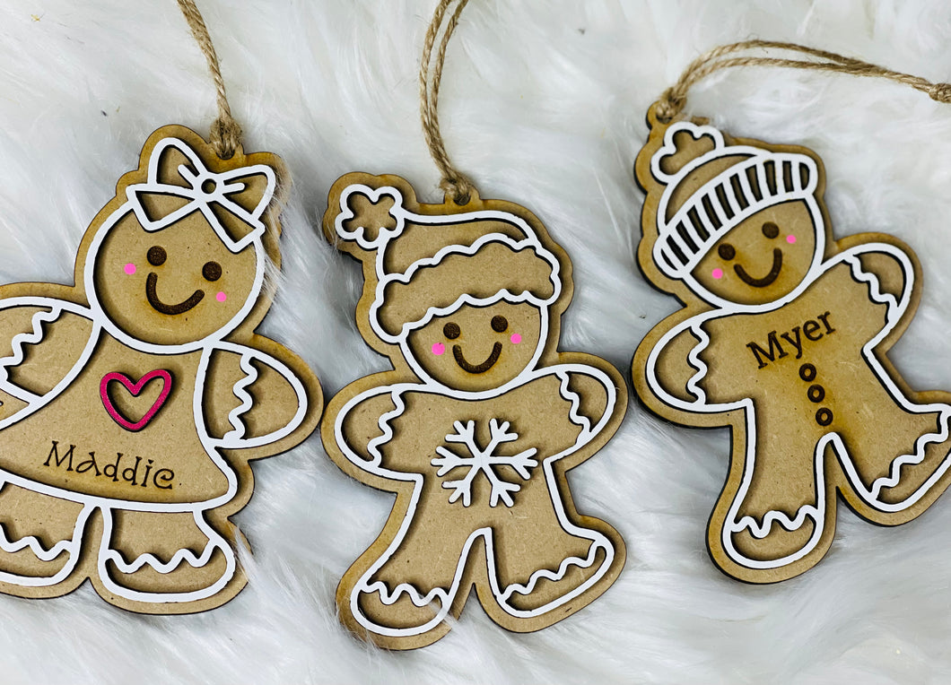 Gingerbread Name Ornament