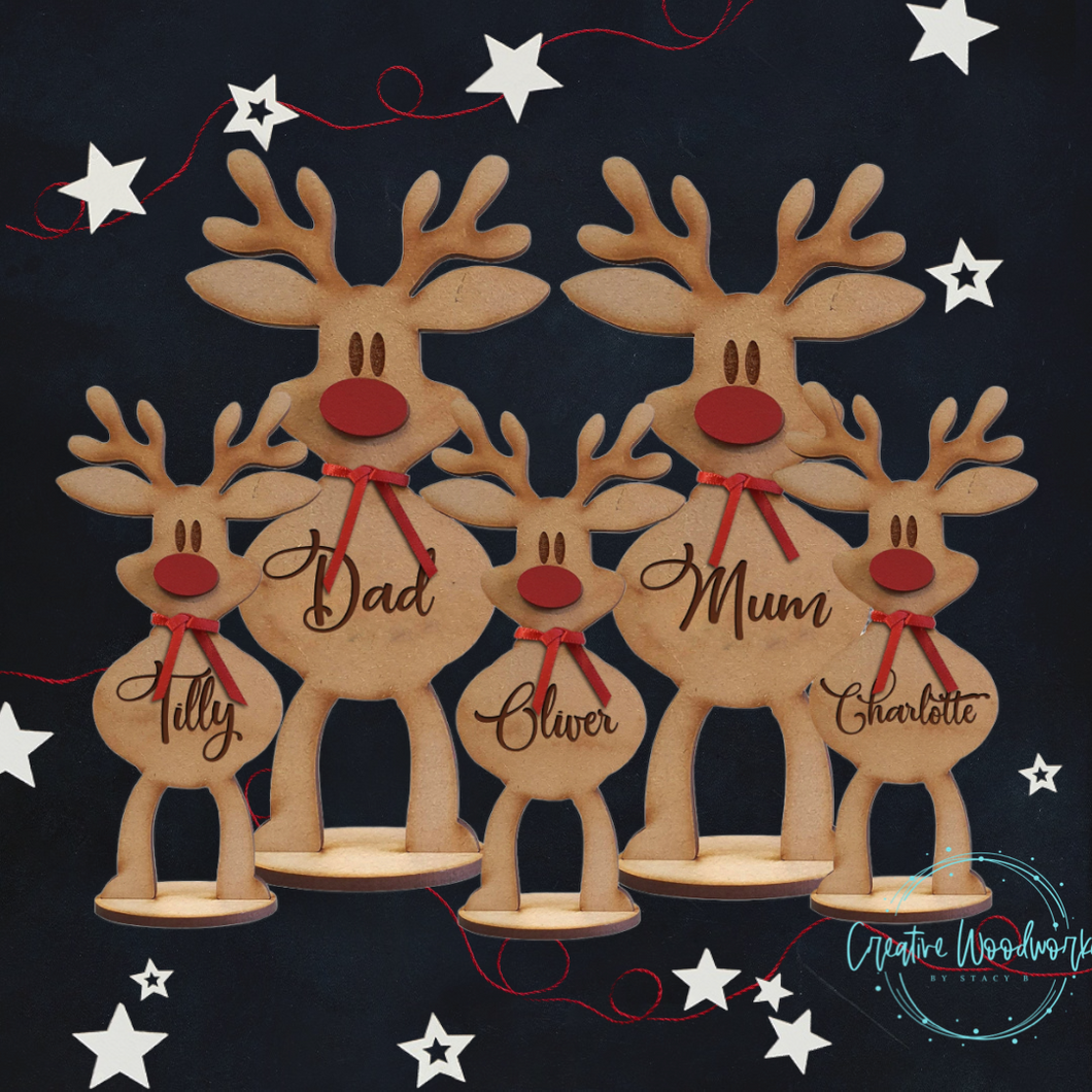 Free Standing Personalized Reindeer