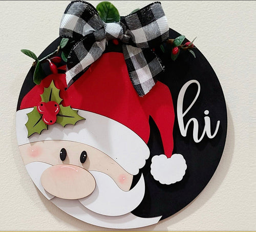 Peeking Santa Door Hanger DIY Kit