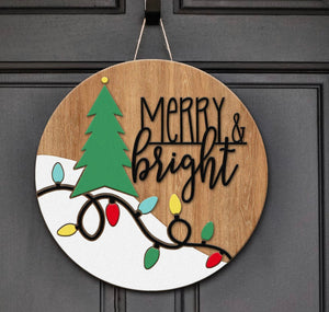 Merry & Bright Door Hanger DIY Kit