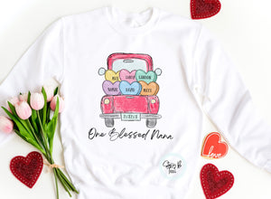 Vintage Truck with Personalized Candy Hearts