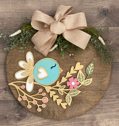 Spring Birdie DIY Door Hanger