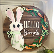 Load image into Gallery viewer, Hello Friends Bunny DIY Door Hanger