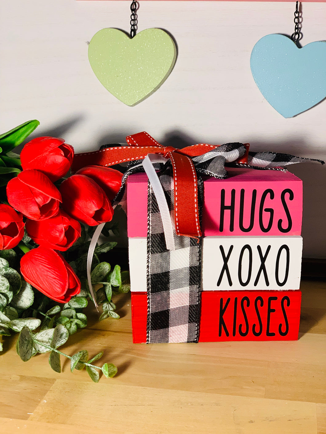 Valentine’s Day wood blocks