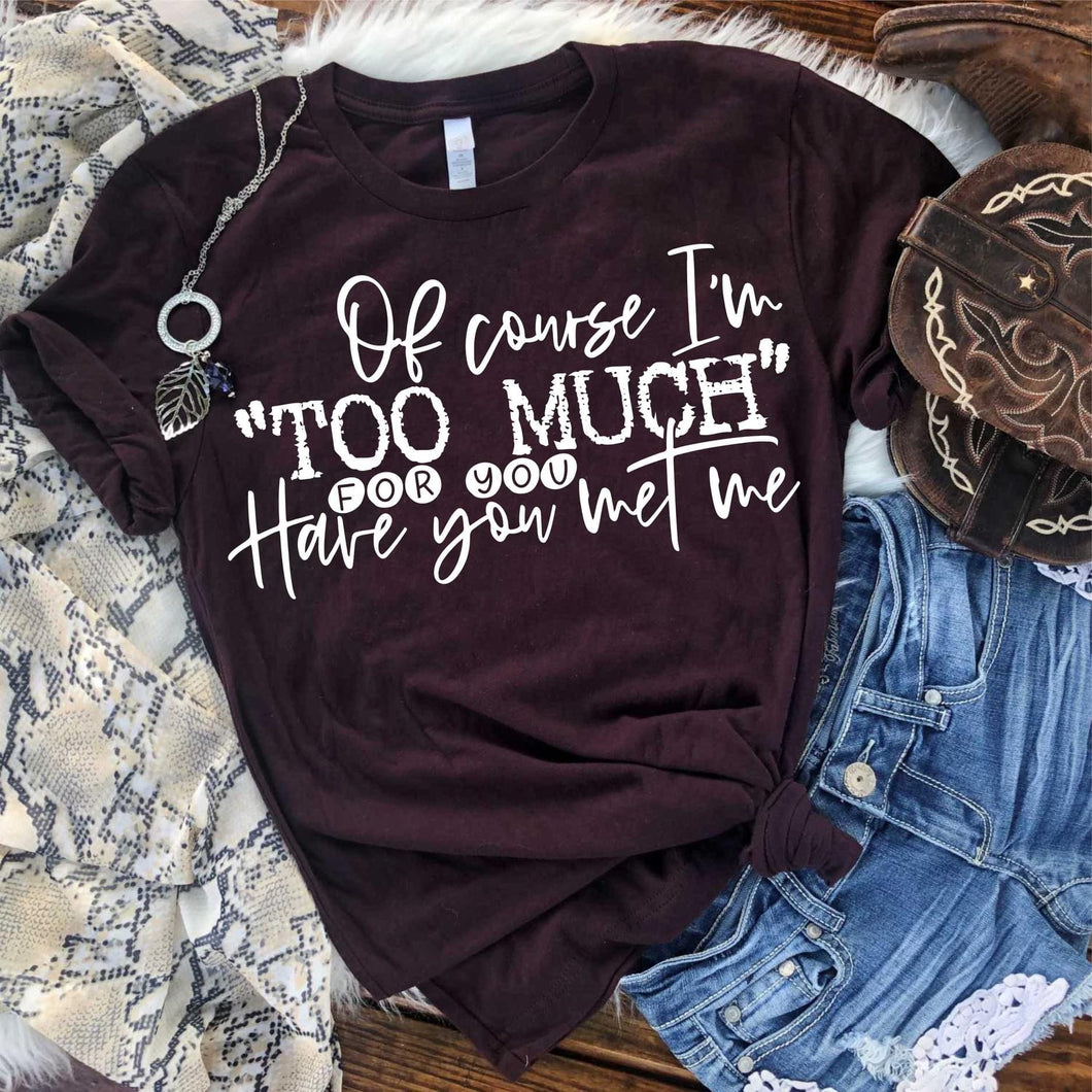 Of course I'm too much for you. Have you met me