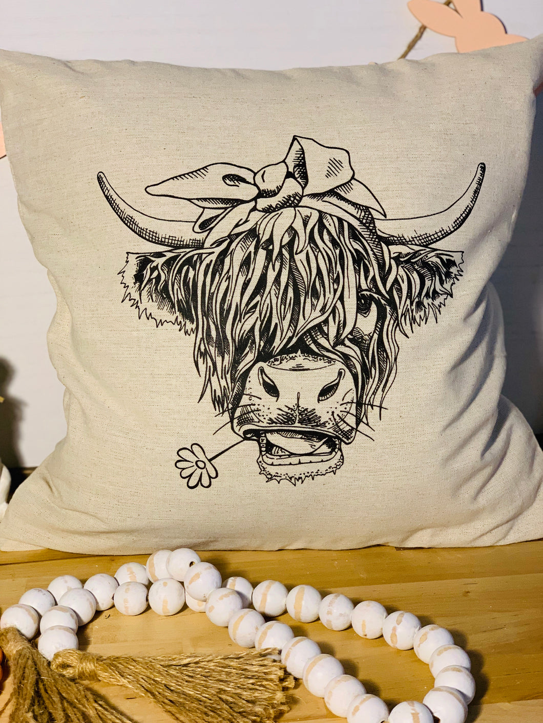 Shaggy Cow pillow cover