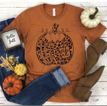 Load image into Gallery viewer, Hello Fall Leopard Pumpkin