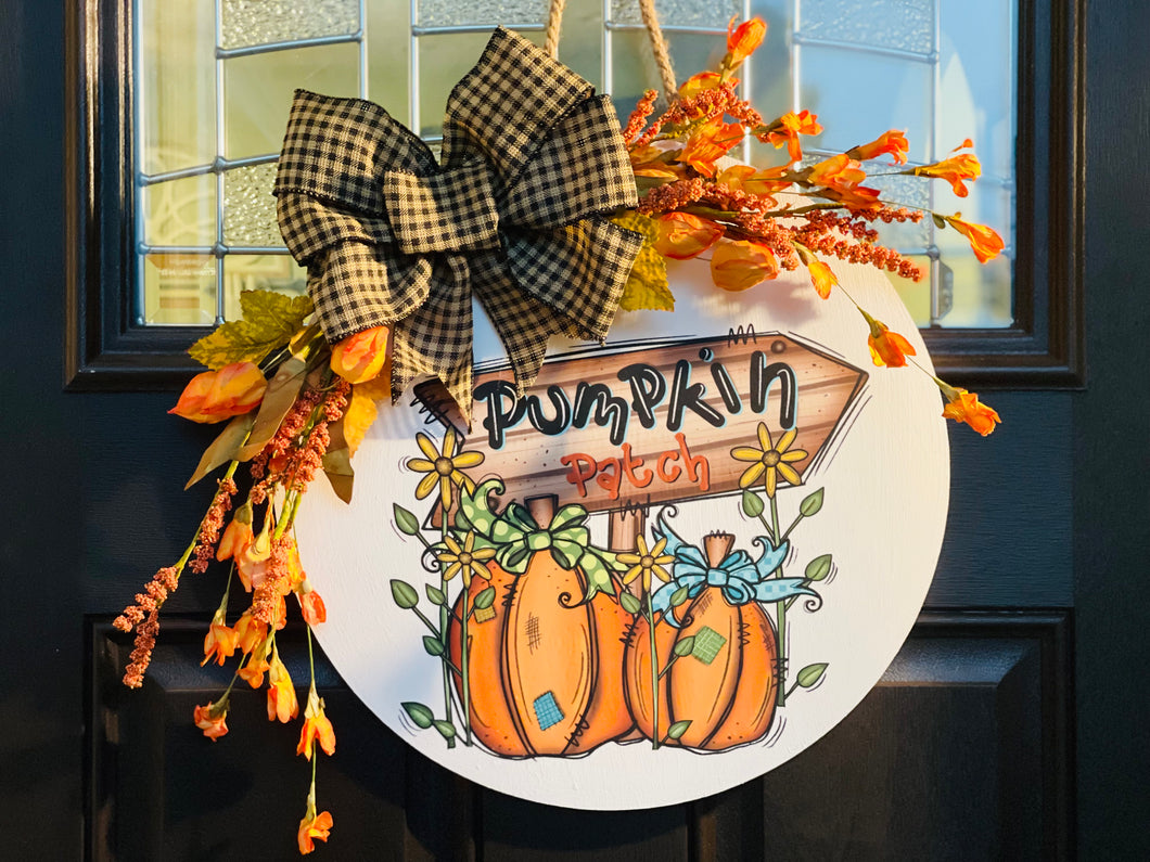 Pumpkin Patch Door Hanger