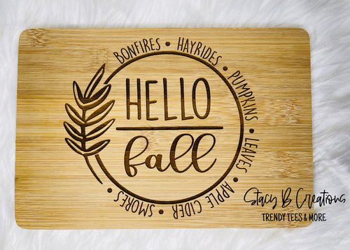 Hello Fall Cutting Board