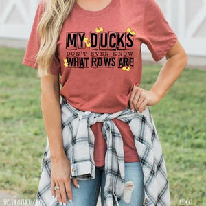 My ducks don’t even know what rows are