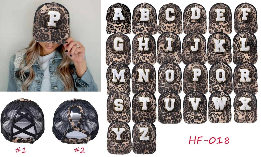 Initial Leopard Hat