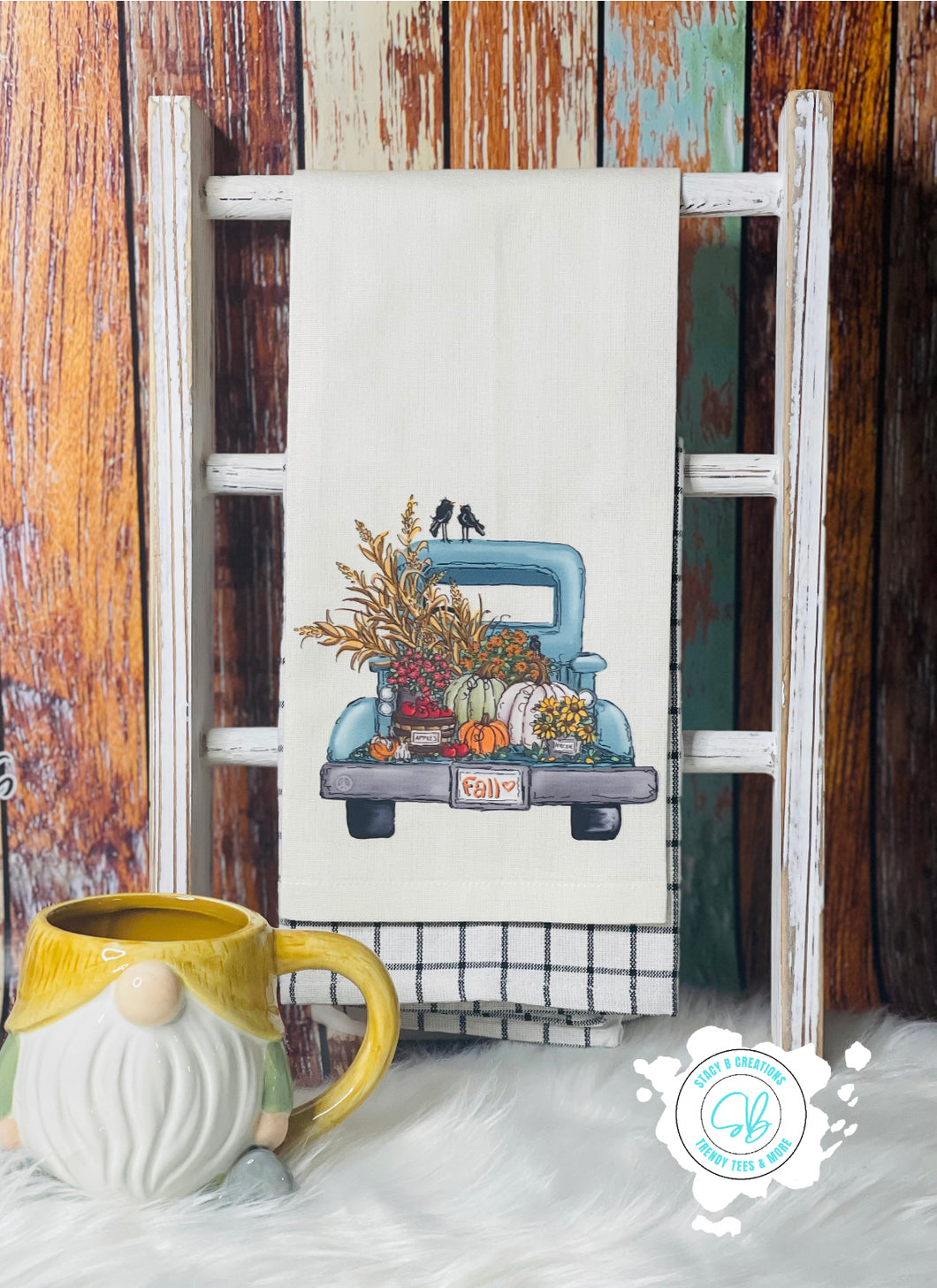 Fall truck kitchen towel
