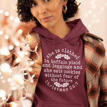Load image into Gallery viewer, She is clothed in buffalo plaid….
