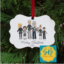 Load image into Gallery viewer, Personalized Family Ornament or Pillow Cover