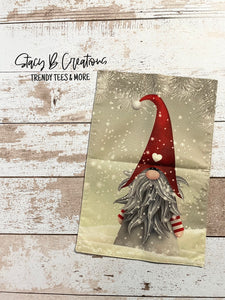 Christmas gnome garden flag