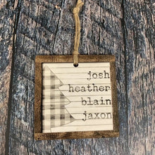 Load image into Gallery viewer, Framed personalized ornament