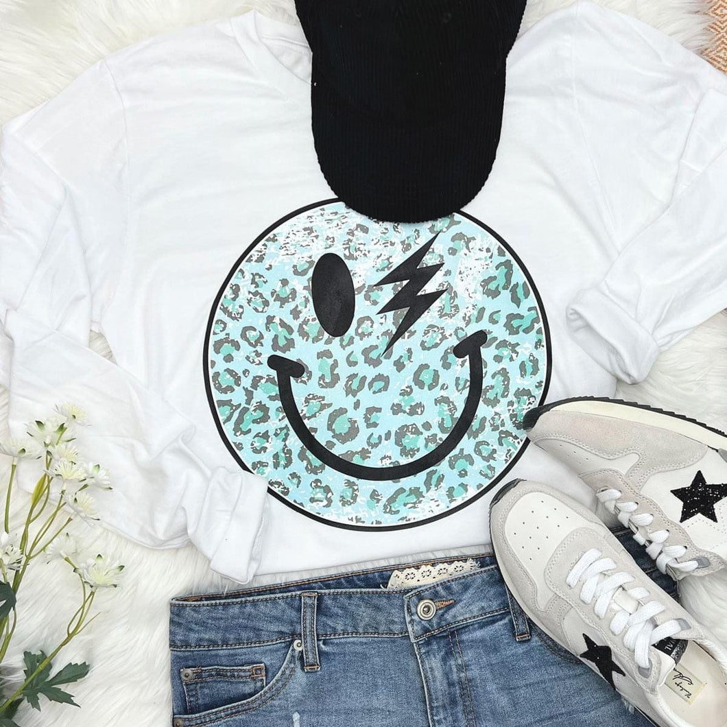 Teal Leopard Smiley
