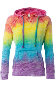 Women’s tie dye hooded sweatshirt
