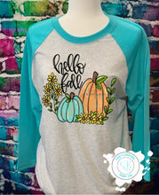 Load image into Gallery viewer, Hello fall baseball tee