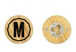 Round wooden bottle opener