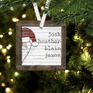 Framed personalized ornament