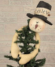 Load image into Gallery viewer, Believe Snowman Tree Topper