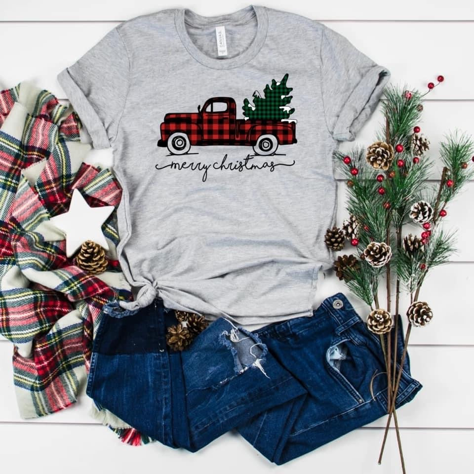 Buffalo plaid truck
