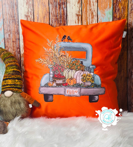 Fall truck pillow cover